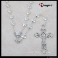 Heart shape metal bead in chain religious rosary